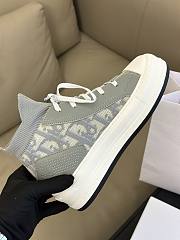 Fortok Dior Walk'n' Canvas & Leather Sneaker In Grey - 4