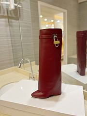 Fortok Givenchy 4G Logo Boots in Burgundy - 3