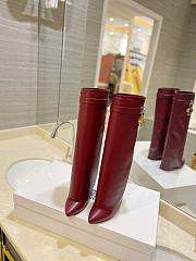 Fortok Givenchy 4G Logo Boots in Burgundy - 2