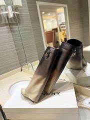 Fortok Givenchy Box Calfskin Shark Lock Pant Boots 38 Brown Beige - 6