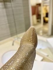 Fortok Givenchy Shark Lock Boots In Gold Satin With Strass Blond - 2