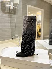 Fortok Givenchy Shark Lock Embellished Knee-high Boots - 6