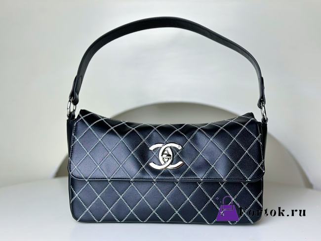 Fortok Chanel Vintage Black Armpit Bag 28x7x15cm - 1