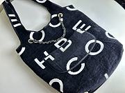 Fortok Chanel 2023 Coco Beach Bag Black 40x42x14cm - 4