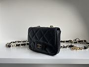 Fortok Chanel Small Waist Bag Black 10x7.5x2cm  - 5