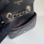 Fortok Chanel Small Waist Bag Black 10x7.5x2cm  - 4
