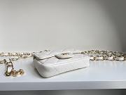 Fortok Chanel Small Waist Bag White 10x7.5x2cm  - 6