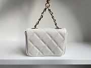 Fortok Chanel Small Waist Bag White 10x7.5x2cm  - 5