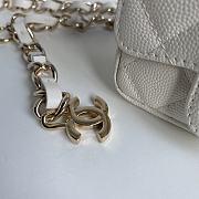 Fortok Chanel Small Waist Bag White 10x7.5x2cm  - 4