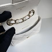 Fortok Chanel Small Waist Bag White 10x7.5x2cm  - 3