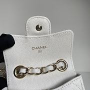 Fortok Chanel Small Waist Bag White 10x7.5x2cm  - 2
