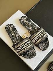Fortok Dior Dway Slides Black And Gold-tone - 1