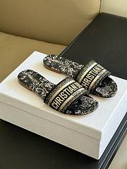 Fortok Dior Dway Slides Black And Gold-tone - 5