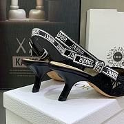 Fortok Dior J'a Lace & Leather Slingback Pump Black - 3
