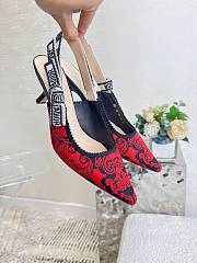 Fortok Dior J'adior Slingback Pump Red&Black - 2
