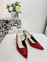 Fortok Dior J'adior Slingback Pump Red&Black - 6