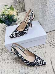 Fortok Dior J'adior Slingback Pump White&Black - 2