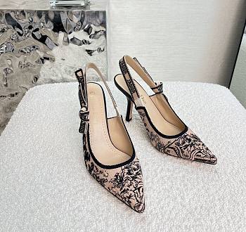 Fortok Dior J'adior Slingback Pump Beige&Black