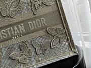 Fortok Dior Medium Dior Book Tote Beige D-lace Butterfly 36.5x28x16.5cm - 5