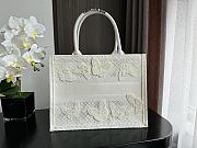 Fortok Dior Medium Dior Book Tote White D-lace Butterfly 36.5x28x16.5cm - 4
