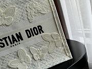 Fortok Dior Medium Dior Book Tote White D-lace Butterfly 36.5x28x16.5cm - 5