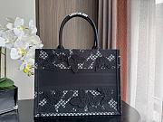 Fortok Dior Medium Dior Book Tote Black D-lace Butterfly 36.5x28x16.5cm - 6