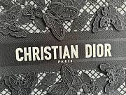 Fortok Dior Medium Dior Book Tote Black D-lace Butterfly 36.5x28x16.5cm - 3