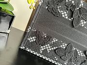 Fortok Dior Medium Dior Book Tote Black D-lace Butterfly 36.5x28x16.5cm - 2