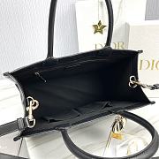 Fortok Dior Cannage Pattern Tote Bag in Black with Shoulder Strap 36.5x28x17.5cm - 6
