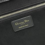 Fortok Dior Cannage Pattern Tote Bag in Black with Shoulder Strap 36.5x28x17.5cm - 3