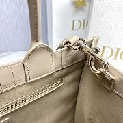 Fortok Dior Cannage Pattern Tote Bag in Beige with Shoulder Strap 36.5x28x17.5cm - 5