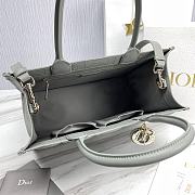 Fortok Dior Cannage Pattern Tote Bag in Grey with Shoulder Strap 36.5x28x17.5cm - 6