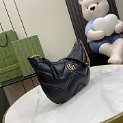 Fortok Gucci GG Marmont Small Matelassé Leather Shoulder Bag Black 777263 17x26x4cm - 6