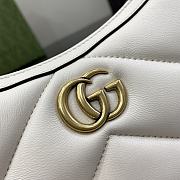 Fortok Gucci GG Marmont Small Matelassé Leather Shoulder Bag White 777263 17x26x4cm - 2