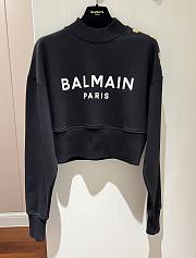 Fortok Balmain Long-sleeved Sweatshirt Black - 1