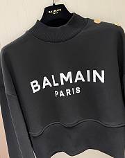 Fortok Balmain Long-sleeved Sweatshirt Black - 4