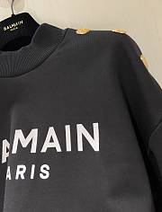 Fortok Balmain Long-sleeved Sweatshirt Black - 5
