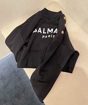 Fortok Balmain Long-sleeved Sweatshirt Black - 3