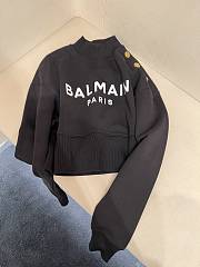 Fortok Balmain Long-sleeved Sweatshirt Black - 2