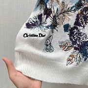 Fortok Dior Butterfly Floral Embroidered Knitted Short-sleeved Top - 6