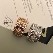 Fortok Van Cleef & Arpels Perlée Clovers Ring in Rose Gold/Gold/Silver - 6