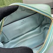 Fortok Gucci GG Marmont Shoulder Bag In Green Iridescent Leather 447632 13x24x7cm - 2