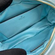 Fortok Gucci GG Marmont Shoulder Bag In Blue Iridescent Leather 447632 13x24x7cm - 4