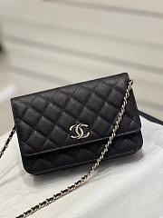 Fortok Chanel 23S Diamond Buckle Woc Bag in Black 19x3x12cm - 1