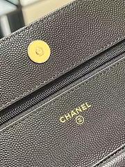 Fortok Chanel 23S Diamond Buckle Woc Bag in Black 19x3x12cm - 3