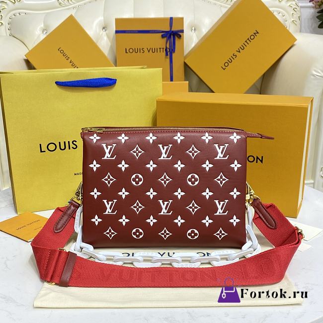 Fortok Louis Vuitton Coussin PM Bag Brown Red M20761 26x20x12cm - 1