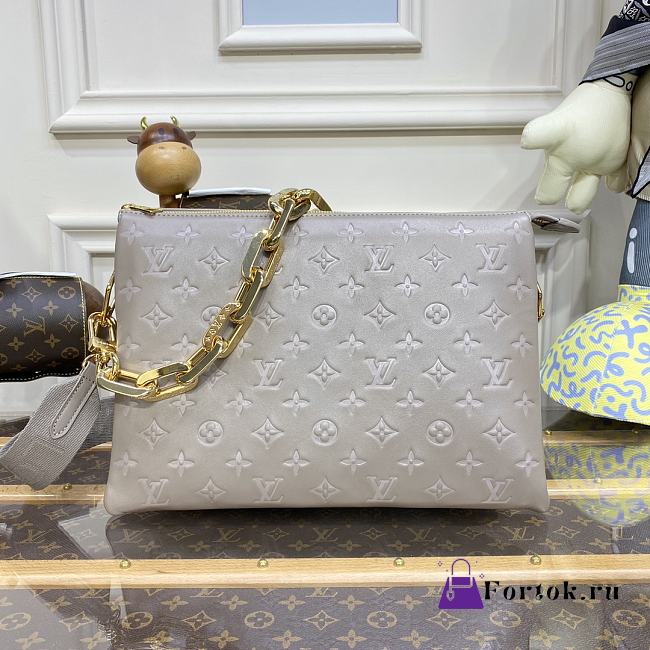 Fortok Louis Vuitton Coussin MM Bag Grey M20771 34x24x12cm - 1