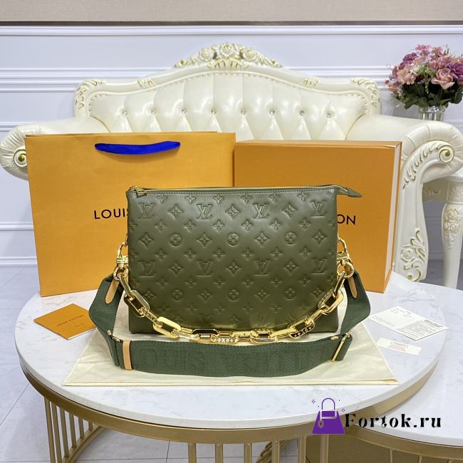 Fortok Louis Vuitton Coussin MM Bag Khakhi Green M21281 34x24x12cm - 1