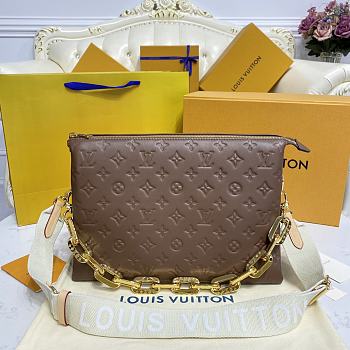 Fortok Louis Vuitton Coussin MM Bag Taupe M21276 34x24x12cm