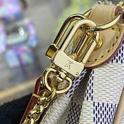 Fortok Louis Vuitton Eva Handbag White Grid N55214 25x4x13cm - 5